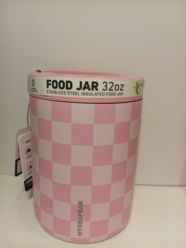 TERMO FOOD JAR ROSADO DE CUADROS 32 ONZ