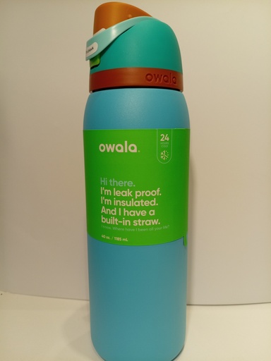TERMO OWALA AZUL TAPA VERDE 40 ONZ. 