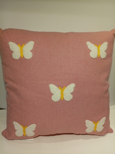 COJIN LUXE COLLECTION ROSADO DE MARIPOSA