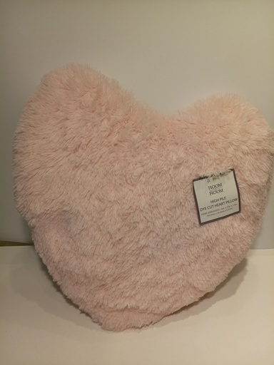 COJIN ROOM ROOM CORAZON ROSADO TEXTURA PELUCHE 