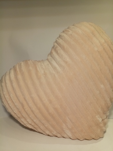 COJIN CORAZON ROSADO CANALADO