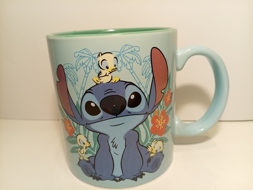 TAZA STITCH PATICOS AZUL CLARO