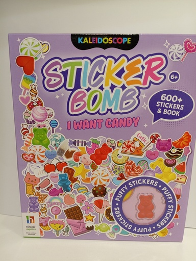 CAJA STICKER BOMB I WANT CANDY