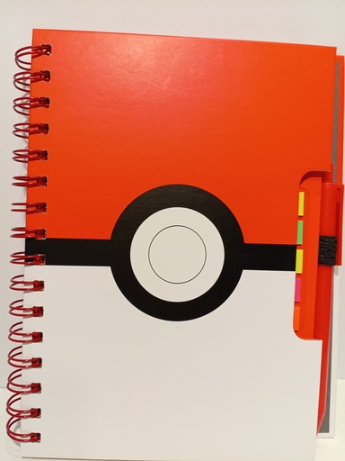 LIBRETA ESPIRAL POKEMON NOTAS Y BOLIGRAFO