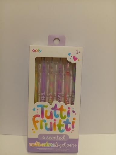 BOLIGRAFOS DE GEL TUTTI FRUITTI 6 UNIDADES