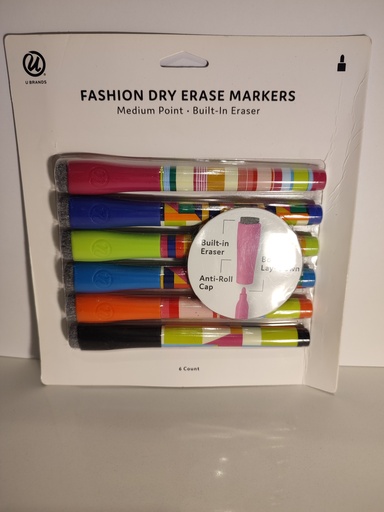 MARCADORES FASHION DRY ERASE MARKERS 6 UNIDADES