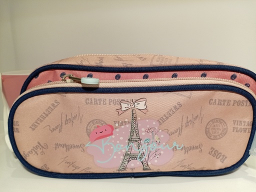 CARTUCHERA ENSO PORTATODO TRIPLE  PARIS 3 CIERRES