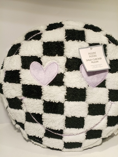 COJIN ROOM ROOM CARA FELIZ CUADROS BLANCO Y NEGRO