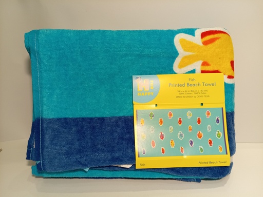 TOALLA DE BAÑO PRINTED BEACH TOWEL PESCADOS