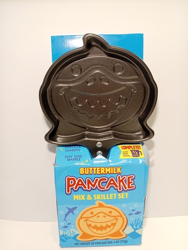 SET DE MEZCLA PARA PANCAKE Y SARTEN DE TIBURON