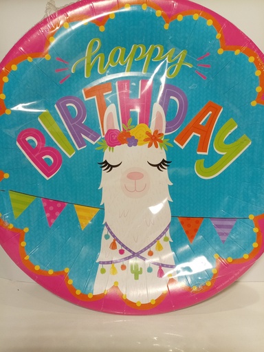 PLATOS DE CARTON PLATES LLAMA 10 UNI. 26CM 