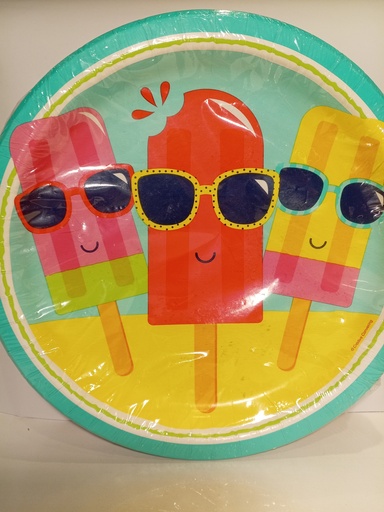 PLATOS DE CARTON PALETAS BIG LOST 24 UNI.