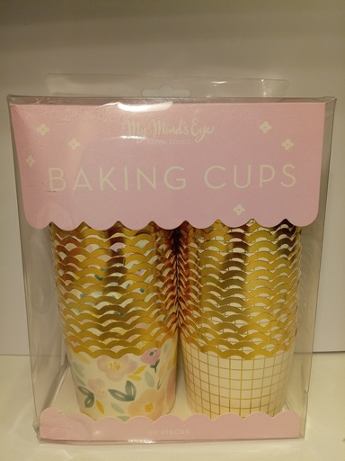  CAJA DE 50 TAZAS PARA HORNEAR DORADAS 5OZ