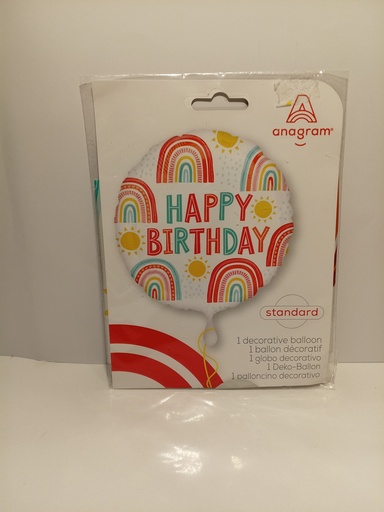 GLOBO PARA CUMPLEAÑOS HAPPY BIRTHDAY FONDO BLANCO