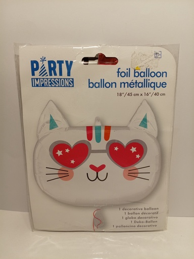 GLOBO PARA CUMPLEAÑOS CARA DE GATO