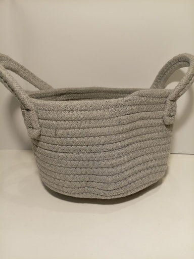 CESTA TEJIDA GRIS THE SPRING SHOP 17.8X15.2X12,7CM