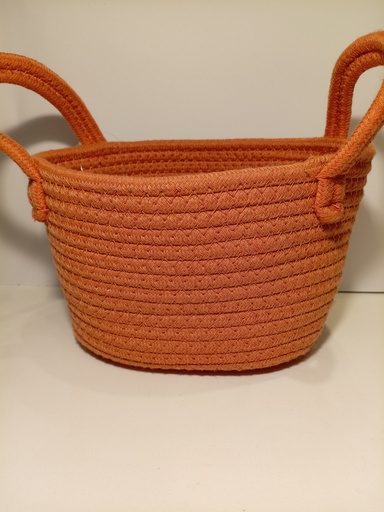 CESTA TEJIDA SALMON THE SPRING SHOP 17.8X15.2X12,7CM 