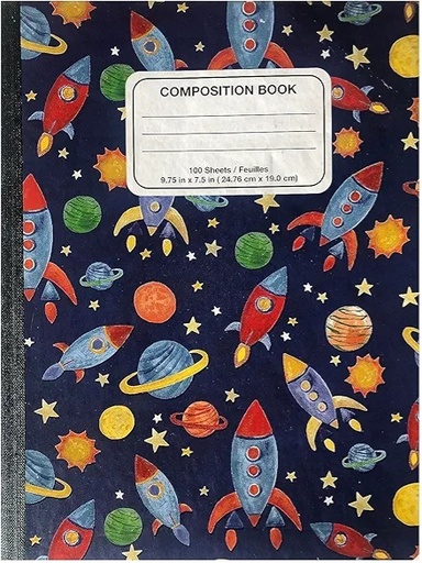 LIBRETA EMPASTADA JOT MOTIVO UNICORCIO Y NAVE ESPACIAL