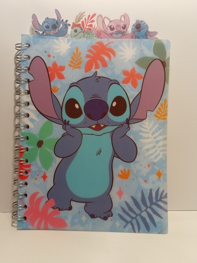 LIBRETA ESPIRAL STITCH CON SEPARADORES